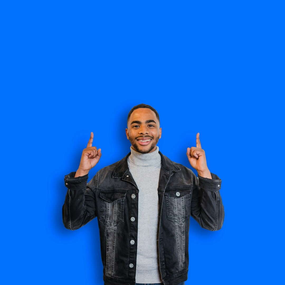 Confident man speaking and gesturing during a conversation