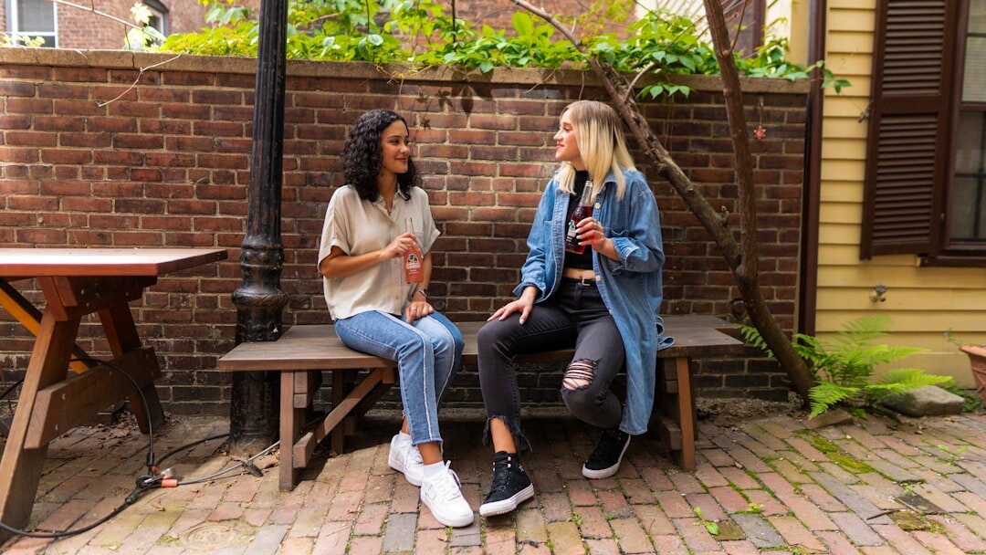 friends talking outdoors