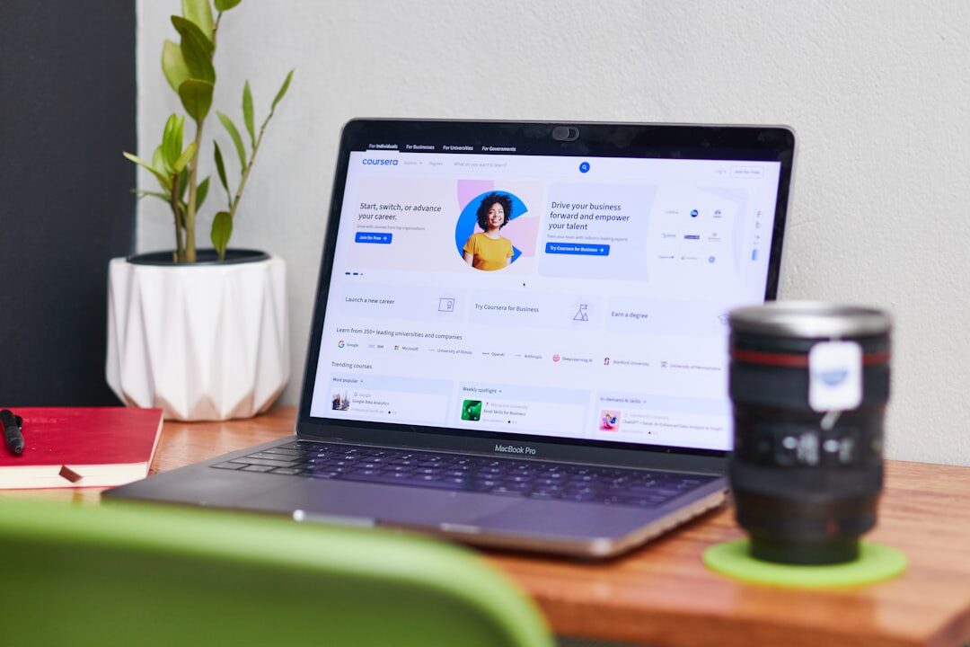student in online course